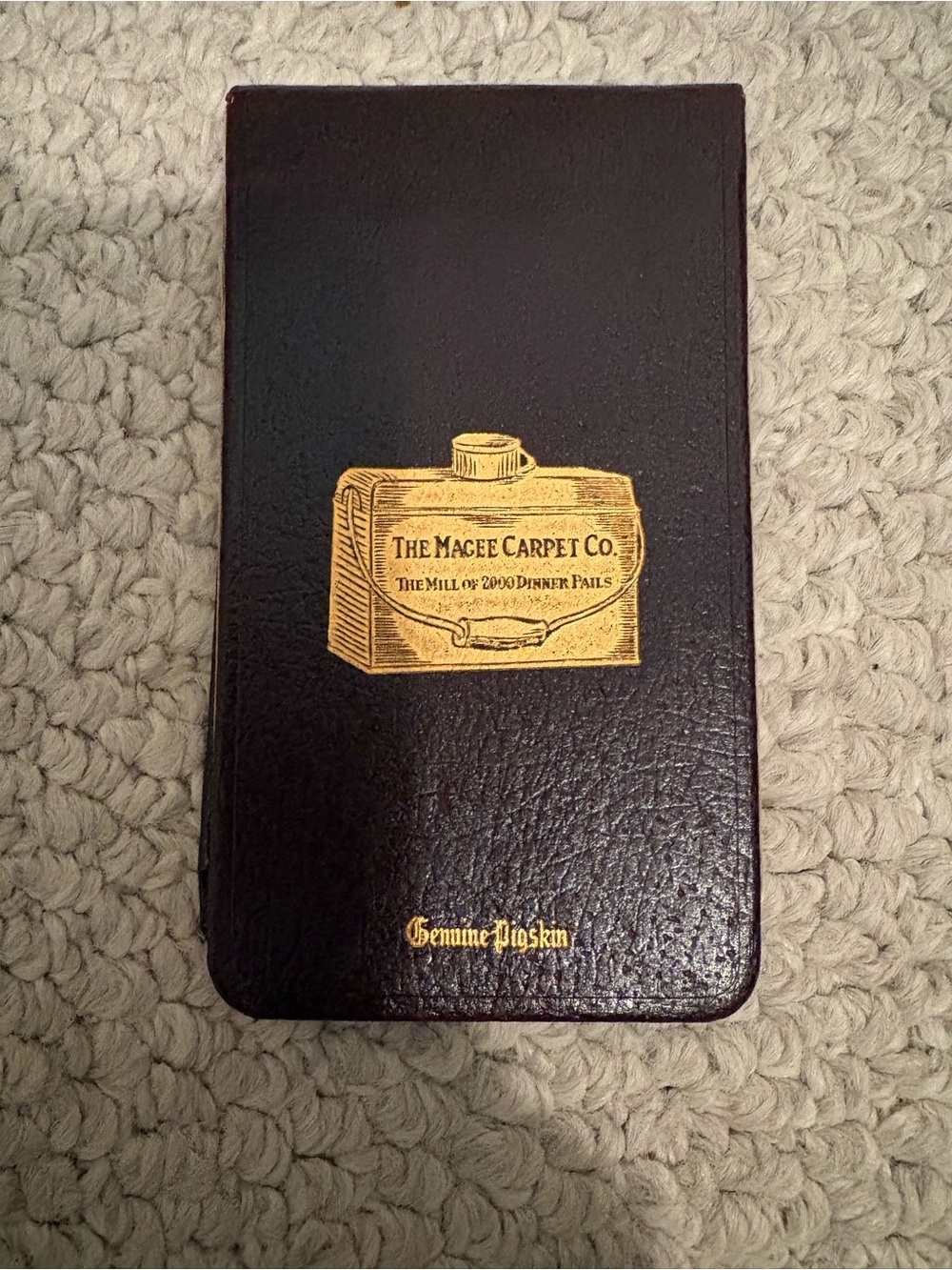 Vintage Genuine Nappa Leather Black leather notepad-The Magee Carpet company